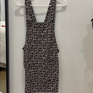 Floral skirt overalls